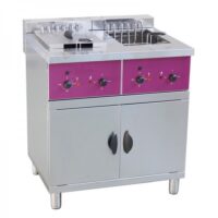 Friteuse électrique sur coffre capacité 2 x 25 litres thermostat 3 puissances: 2 x 6 /12 / 18 kW