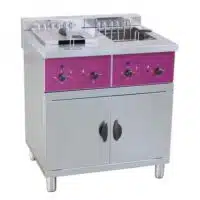 Friteuse électrique sur coffre capacité 2 x 25 litres thermostat 3 puissances: 2 x 6 /12 / 18 kW