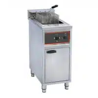 Friteuse gros volume sur coffre électrique avec vidange 1 cuve 16 L