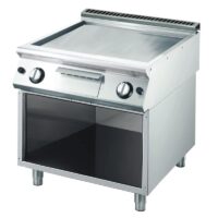 Plancha gaz lisse chromée