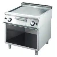 Plancha gaz lisse chromée