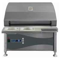 Grill à viande avec capot 1 brûleur et 1 contrôleur électronique par zone de cuisson de 230V / 50Hz