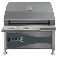 Grill à viande avec capot 1 brûleur et 1 contrôleur électronique par zone de cuisson de 230V / 50Hz