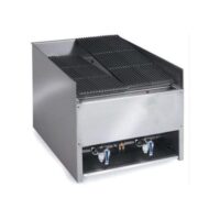 Grill charcoal à gaz avec pierre de lave 2 brûleurs 18 kw