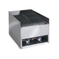 Grill charcoal à gaz avec pierre de lave 2 brûleurs 18 kw