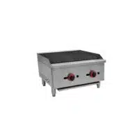 Grill charcoal à gaz, modèle ECB-24SX, en acier inoxydable, 14 kW