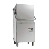Lave vaisselle à capot panier carré 500 x 500 mm avec adoucisseur, monophasé