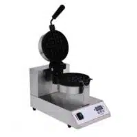 Machine à gaufre inox plaque en fonte Ø 170 mm 1 kW