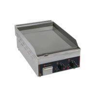 Plaque à snacker électrique chrome, version compacte, 2 x 230 V, 6 kW