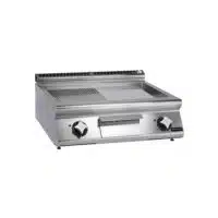 Plaque à snacker électrique double lisse et rainurée gamme sensation 700, 2 foyers, 10,8 kW