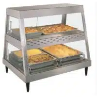 Présentoir chauffant - Double niveau avec humidité