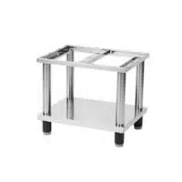 Support ouvert pour plaques à snacker modèle double en inox AISI 304