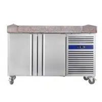 Table à pizza positive 210 W surface en granit 2 portes 390 L