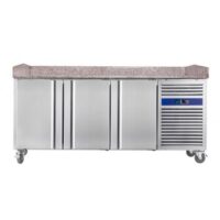 Table à pizza réfrigérée positive surface en granit 3 portes 540 L 450 W
