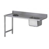 Table d'entrée lave vaisselle avec 1 bac à gauche du LV avec TVO