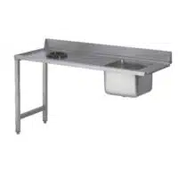 Table d'entrée lave vaisselle avec 1 bac à gauche du LV avec TVO