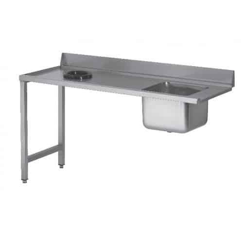 Table d'entrée lave vaisselle avec 1 bac à gauche du LV avec TVO