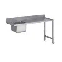 Table d'entrée lave vaisselle avec 1 bac sans étagère à droite du LV sans TVO