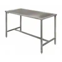 Table de débarrassage sans tvo avec étagère basse 2 tubes