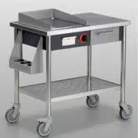 Teppanyaki Mobile Electrique 1 zone de chauffe 287 x 412 mm