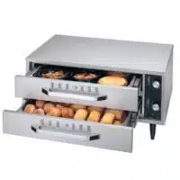 Tiroir chauffant standard sur pied 2 demi-tiroirs