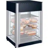 Vitrine chauffante avec support fixe - 2 portes