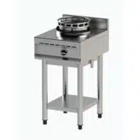 Wok gaz série 600 ECO 1 brûleur 13 kW acier inoxydable AISI 304