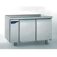 Meuble réfrigéré euronorme sans groupe en acier inoxydable froid positif 2 portes 825 W