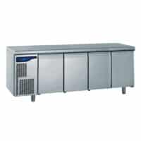 Meuble réfrigéré gastronorme avec groupe acier inoxydable froid positif 4 portes 1170 W