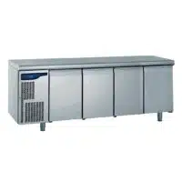 Meuble réfrigéré gastronorme avec groupe acier inoxydable froid positif 4 portes 1170 W