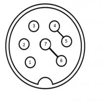 Connecteur de cellule 7 pines H / R droit pour indicateur