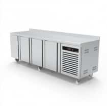 Desserte réfrigéré GN 1/1 profondeur 700 mm froid positif adossée 4 portes