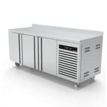 Desserte réfrigéré profondeur 600 mm froid négatif adossée 3 portes