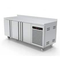Desserte réfrigéré profondeur 700 mm froid négatif adossée 3 portes 127 Kg