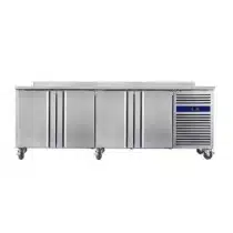 Desserte réfrigérée négative adossée 700 4 portes pleines 780 W 540 L H 950 mm