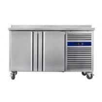 Desserte réfrigérée positive adossée 600 2 portes pleines 210 W 240 L H 950 mm