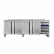 Desserte réfrigérée positive adossée 600 4 portes pleines 250 W 480 L H 950 mm