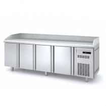 Meuble à pizza, 4 portes pleines, 3 bacs 600 x 400, 761 L