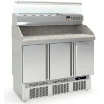 Meuble à pizza compact, 3 portes pleines, 399 L