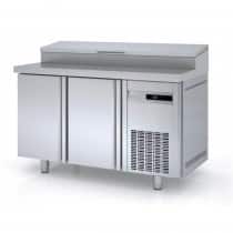 Meuble de préparation, 2 portes pleines, 255 L, 8 bacs GN 1/4