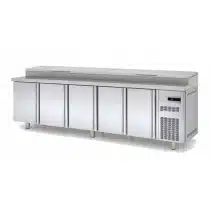 Meuble de préparation sushi, 5 portes pleines, 686 L, 16 bacs GN 1/6