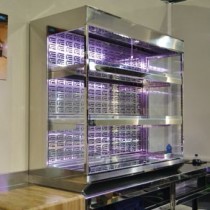 Niche murale réfrigérée sur mesure avec groupe logé 2 étagères 2500 x 600 x 1580 mm
