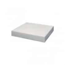 Plaque de découpe poly naturel, L 660 x P 540 x H 25 mm, blanche, sur mesure