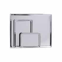 Plateau de présentation pour boucherie en inox 18/10, L 295 x P 195 x H 20 mm