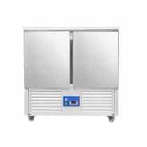 Saladette réfrigérée inox froid positif 2 portes 250 L 240 W, 5 x GN1/6