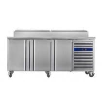 Saladette réfrigérée inox froid positif 3 portes 540 L 400 W, 10 x GN1/3