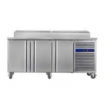 Saladette réfrigérée inox froid positif 3 portes 540 L 400 W, 10 x GN1/3