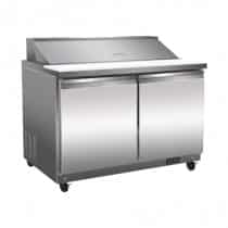 Saladette saladette réfrigérée, 2 portes, 12 bacs 1/6