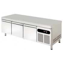 Soubassement réfrigéré, froid positif, 3 portes, 210 L, mono 230 V