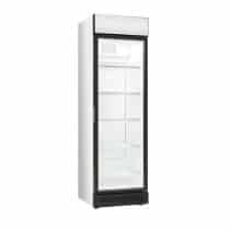 Vitrine d'exposition verticale 1 porte vitrée 370 litres